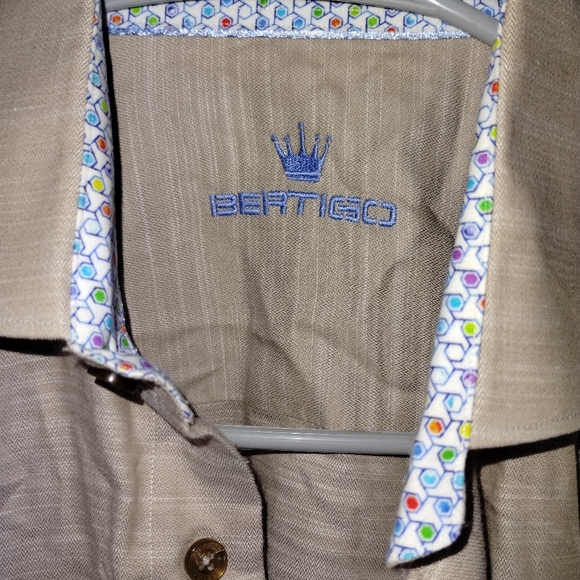 Bertigo 100% cotton men's shirt in great condition,no size tag, fits M - Picture 2 of 7